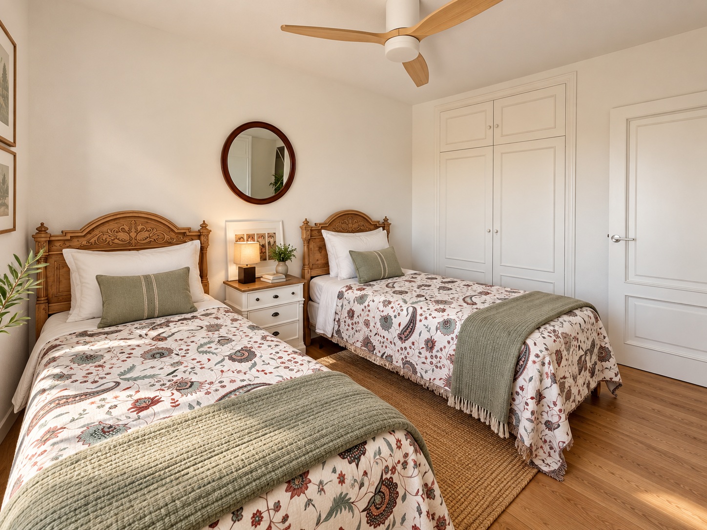 Dormitorio con dos camas individuales